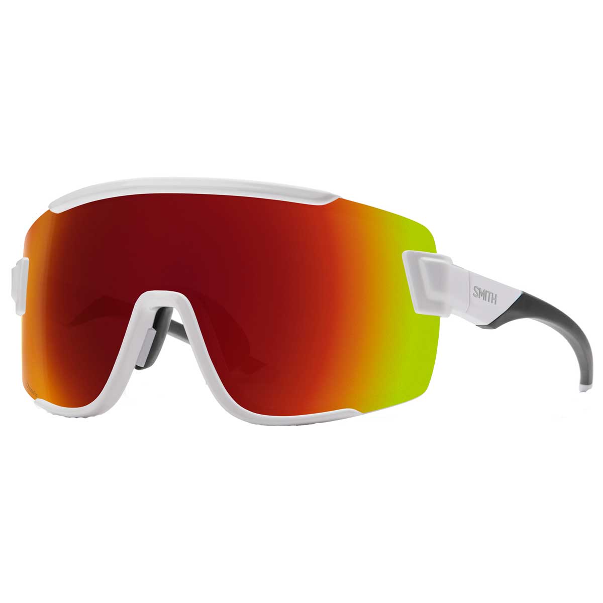 Smith Wildcat Sunglasses ChromaPop in White with Red Mirror